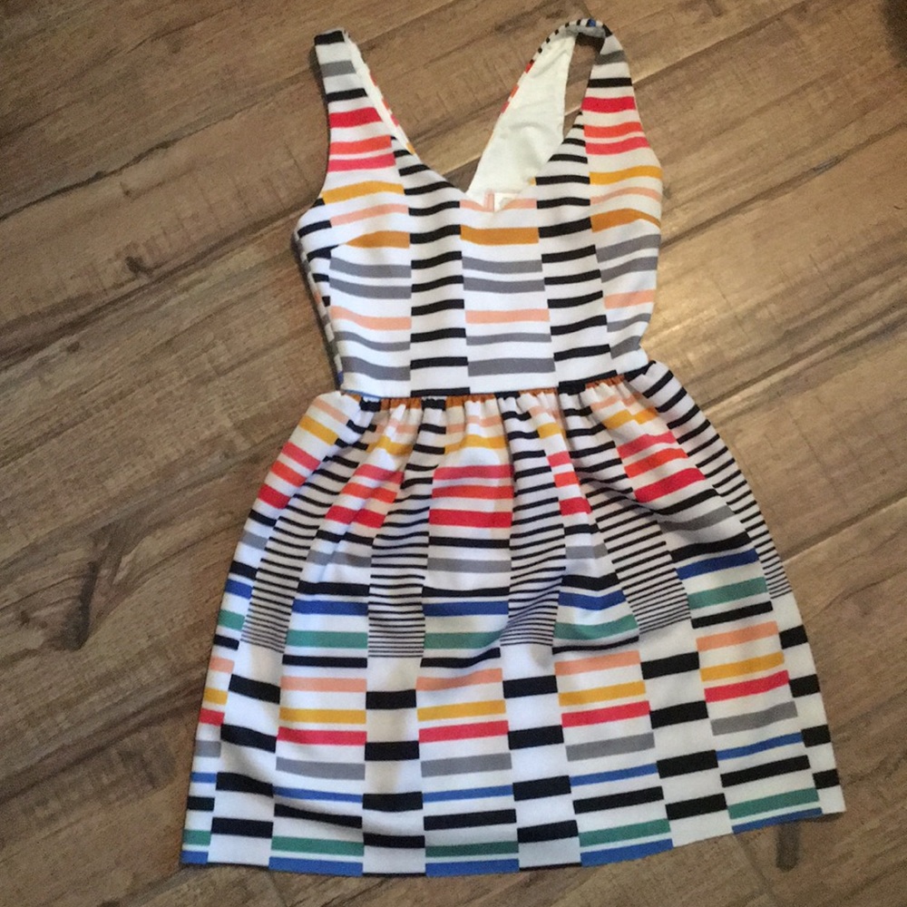 Striped a-line dress